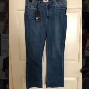 Paige cropped jeans with raw hem